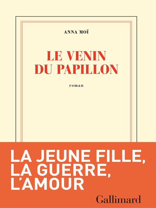 Cover image for Le venin du papillon